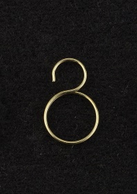 C90082  Open End Ring Hook 18mm Gold